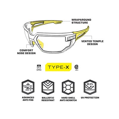 Brýle TYPE-X taktické ČIRÉ