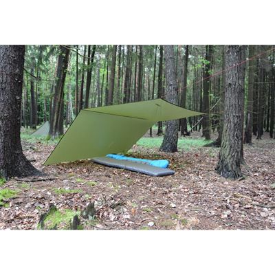Plachta nylonová lehká 3x3m SHELTER ZELENÁ